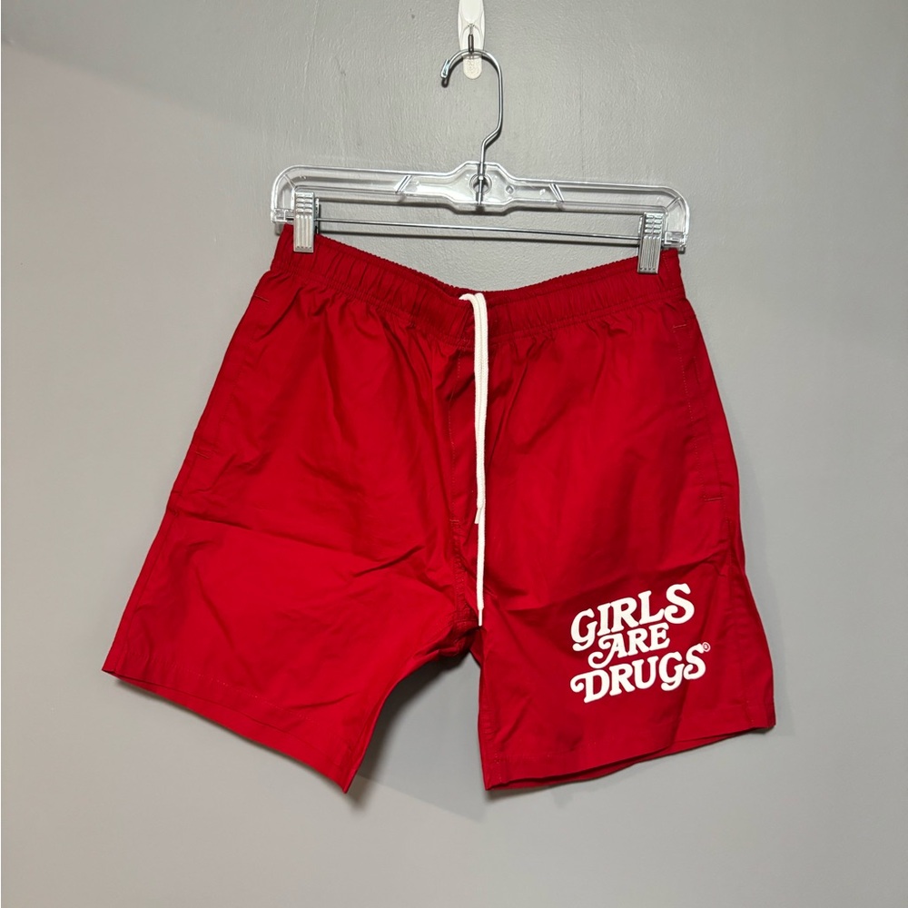 Bold Red Athletic Men Shorts